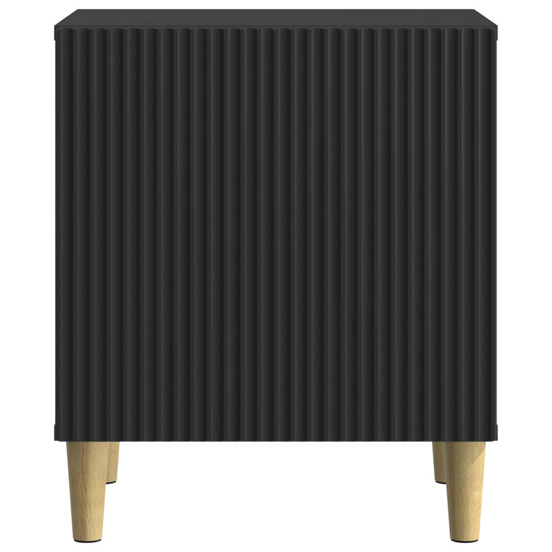 43cm W Manufactured Wood Bedside Table, Black