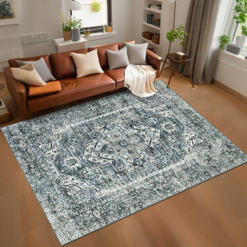 Tapis floral lavable Boyce, Rectangle 5 pi x 7 pi