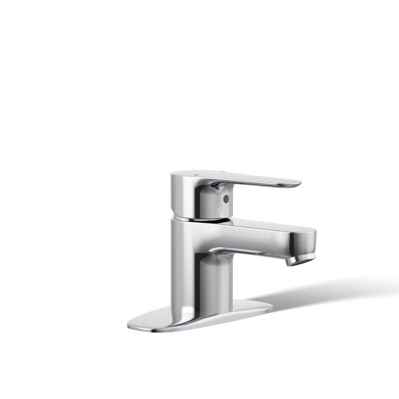 Robinet de salle de bain monotrou avec drain juillet, Chrome poli