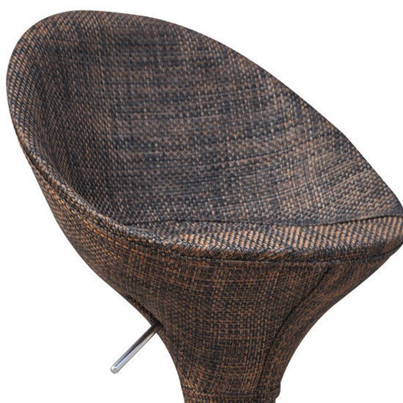 Island Breeze Rattan Wicker Adjustable Swivel Bar Stool - Set of 2
