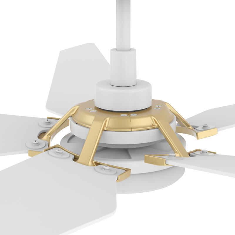 52"  5 - Blade LED Smart Standard Ceiling Fan with Remote Control and Light Kit Included.