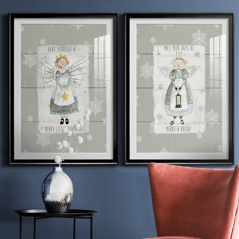 «Merry Little Christmas», ensemble de 2 reproductions d'art, H 26,5 po x l 73 po x P 1,5 po, H 31,5 po x l 47 po x P 1,5 po