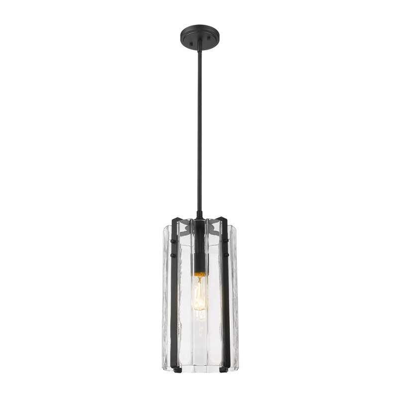 Luminaire suspendu 1 lumière, Noir mat