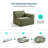 133.4" Modular Cloud Sectional Sofa With Movable 2 Ottomans-488725746