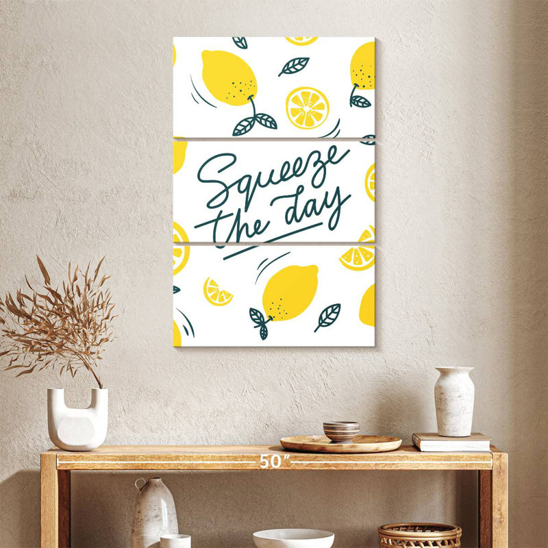 Yarlin Squeeze The Day Lemon Pattern, 38" H x 24" W