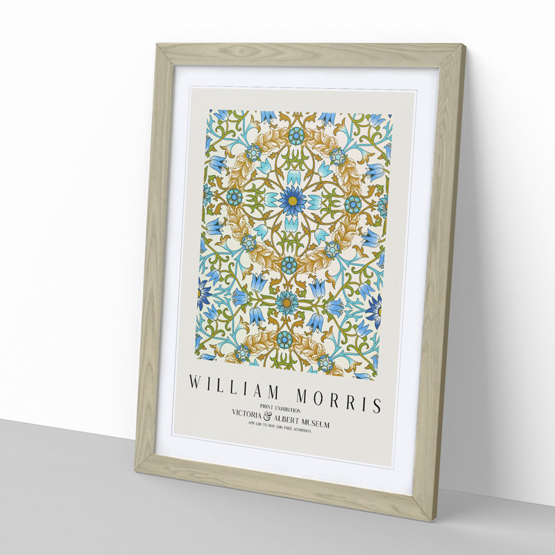 Vine Pattern Vol.3 by William Morris - Framed Print, Oak, 65cm H x 48cm W x 2cm D