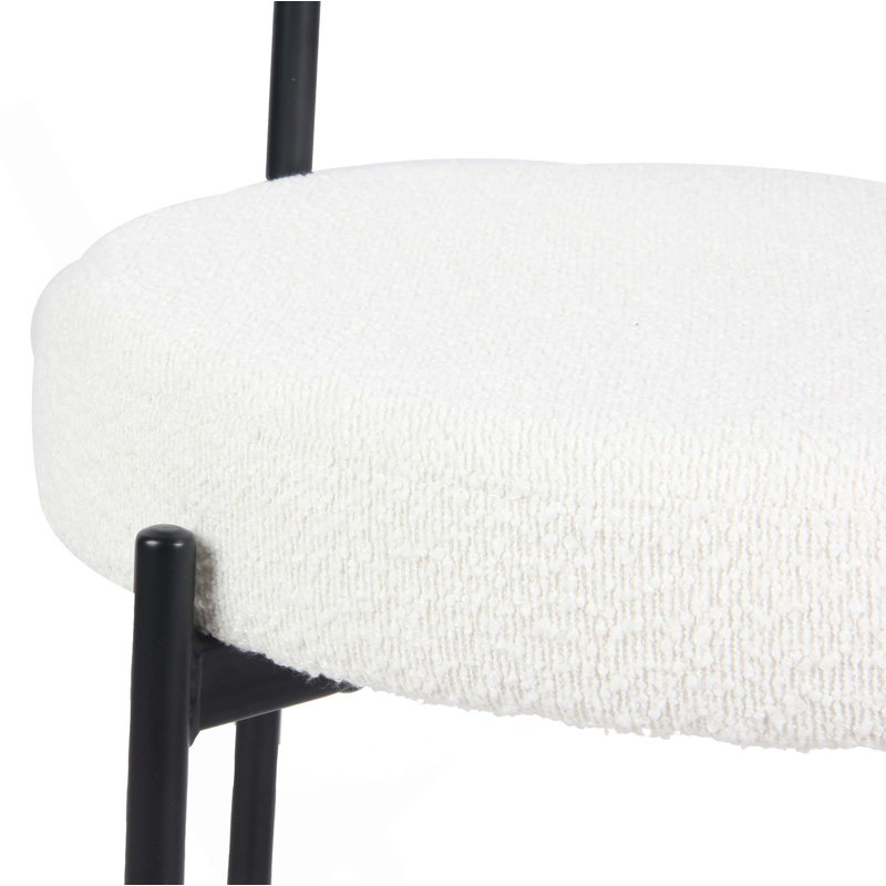 Ensemble de salle à manger 5 pièces avec table à tréteaux et 4 chaises, Blanc