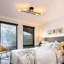 Modern 4-Light 51Cm Black Flush Mount Ceiling Light