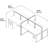 Easy Office Rectangle 4 Person Benching Workstation with Cable Management-115627071
