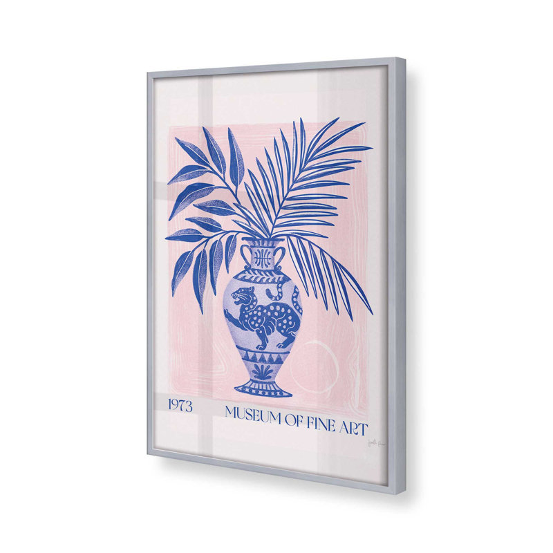 "Vase d'élégance botanique", Cadre en chrome poli, H 37,25 po x l 25,25 po