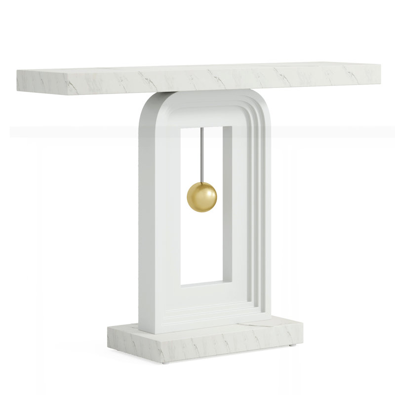 Modern Console Table with Geometric Base