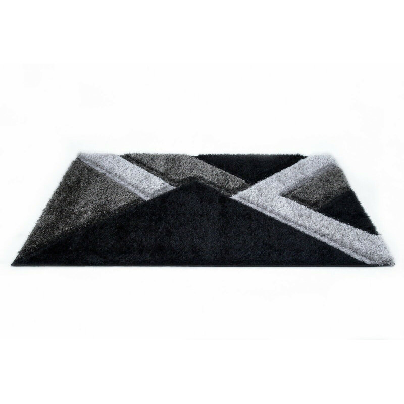 Huertas Geometric Shag Area Rug, Rectangle 80 x 150cm