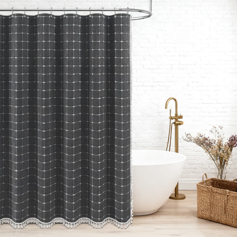 Rideau de douche Farmhouse, Gris