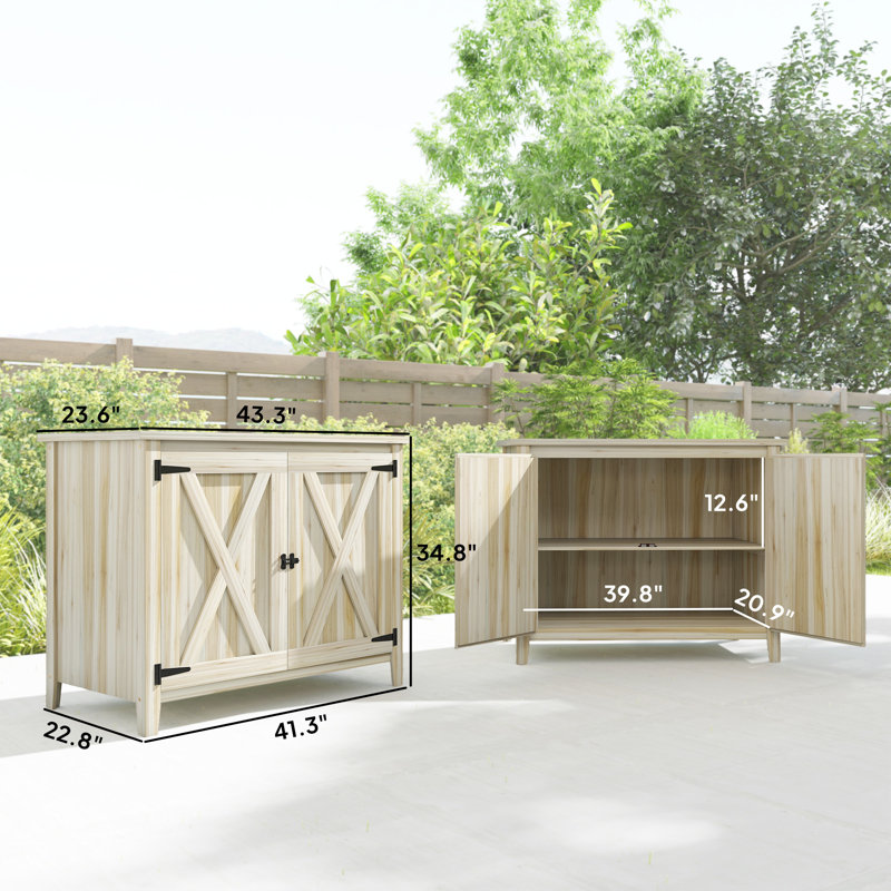 Petite remise en bois rustique avec tablette pour la maison et les jardins