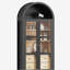 Bibliothèque de 72 po de hauteur avec portes en verre, armoire de cuisine autoportante arquée Farmhouse avec tablettes réglables, bibliothèque moderne avec tiroirs-1374465026