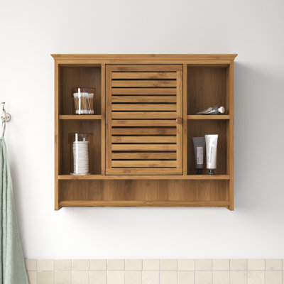 Armoire de salle de bain murale en bois massif l 25,6 po x H 21,5 po x P 7 po Wentworth