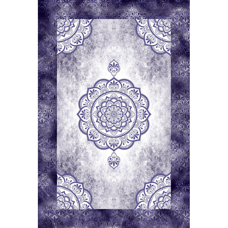 Premium Woven Area Rug, 5.2 x 7.5 Feet, 100% Polyester, Antibacterial, Non-Slip PVC Underside | 3D Digital Printed Design, 0.3 in Pile Height | Machine Washable, Ideal for Living Room & Bedroom Decor