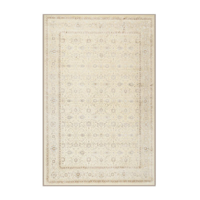Tapis oriental en laine beige