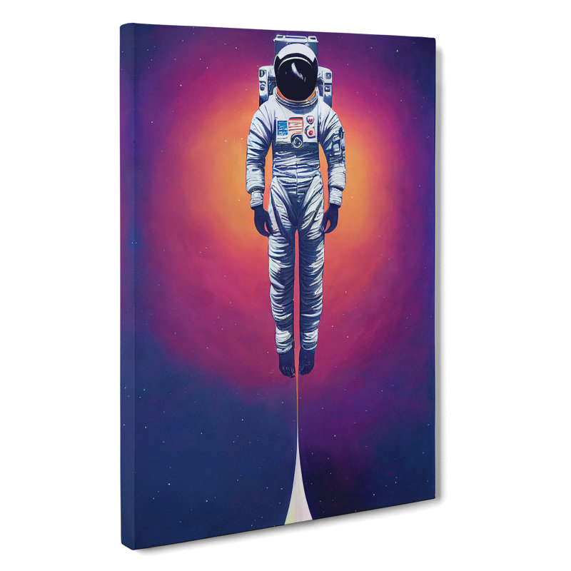 Ascending Astronaut - Wrapped Canvas, 50cm H x 35cm W x 3cm D