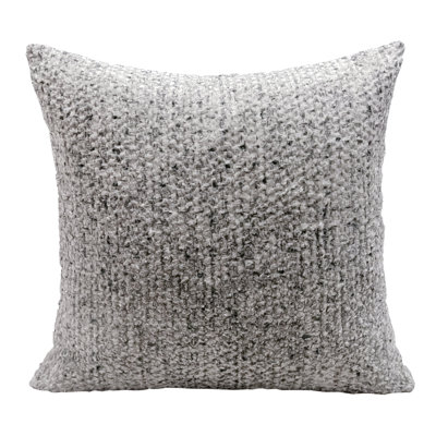 Coussin décoratif décoratif en lin violet, fausse fourrure, lin, jacquard texturé, crème, 18 po x 18 po, carré, coussin décoratif décoratif