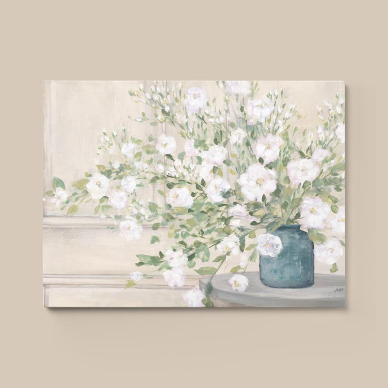 «White Bouquet» par Julia Purinton - Impression sur toile, H 36 po x l 48 po, Toile tendue, Ne s’applique pas