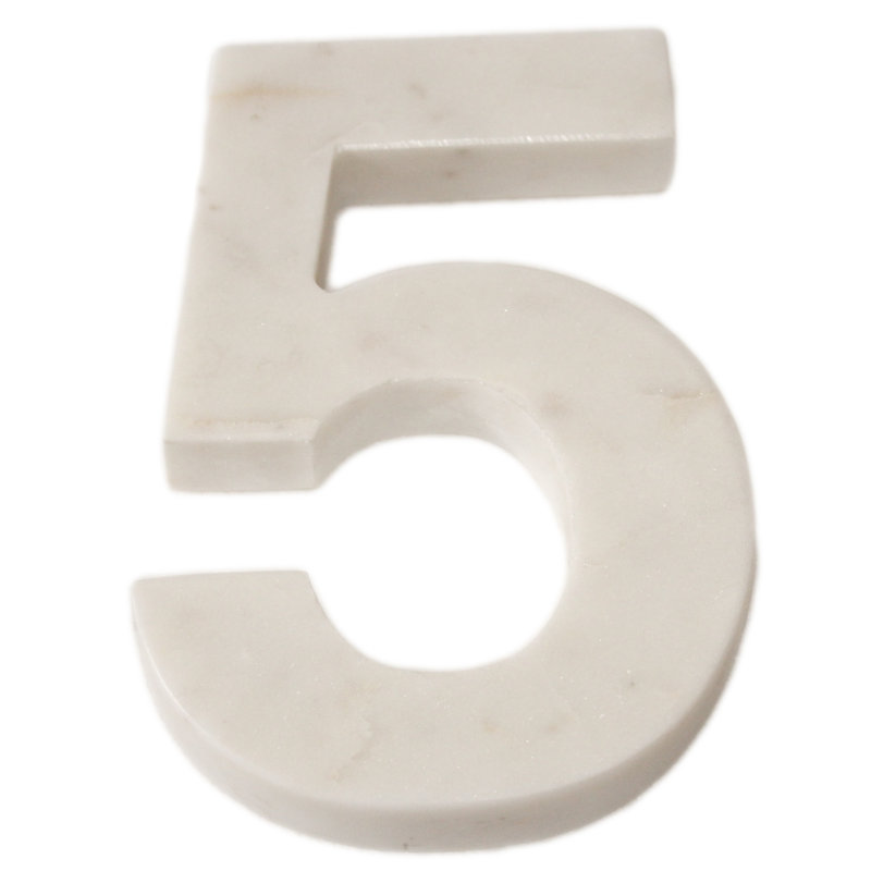Bloc de lettre marbre helvetica Rania, 5