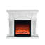 Foyer électrique avec finition miroir et cristaux artificiels, flammes réalistes 3D, télécommande, mesures, portable noir pour le chauffage du restaurant, télécommande, protégé, unité de maison