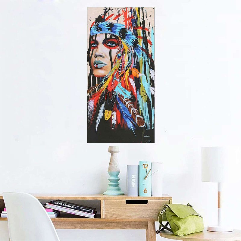 Cherline sur toile, H 15,8 po x l 7,9 po x P 0,2 po