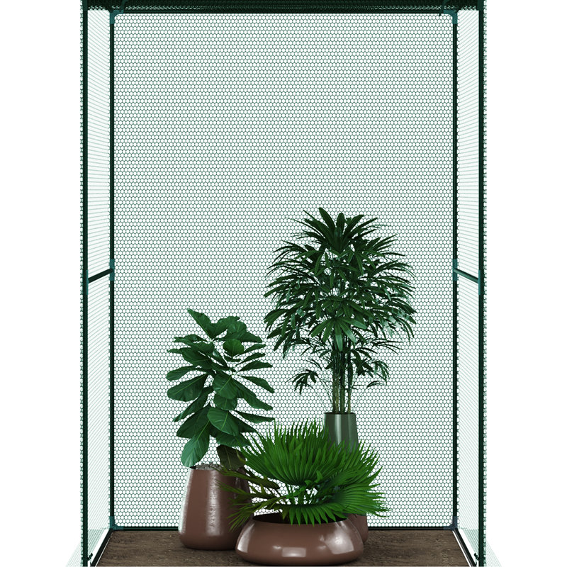 Backyard Plant Security Cage 4' X - Zippered Door, Strong Steel, Tear- Mesh For Garden Protection Crop Zipper Steel Frame, To Plants From Birds & Small Creatures