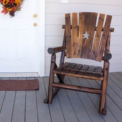 Chaise d'extérieur en bois massif à bascule Ardoin