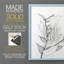 Reproduction encadrée de feuillage gris anthracite - bois massif-238116131-238116142