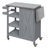 Foldable Outdoor Kitchen Island Patio Kitchen Island Outdoor Kitchen Cart Portable Prep Station With Lockable Wheels, Storage Cabinet And Towel Rack For Patio And Outdoor, Grey, Kitchen Island-1929840895