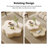 Masek Flower Shape Rotating Coffee Table, Modern Sytle and Creamy White Color, Extendable Coffee Table No Assembly Required-510156155