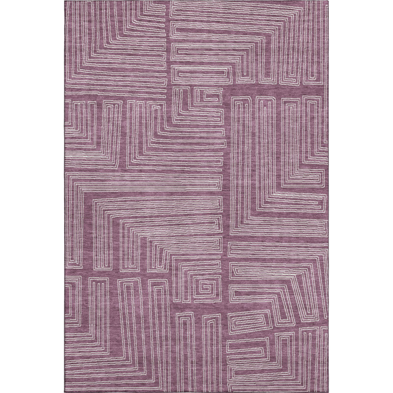 Premium Machine Washable Cortes AMF1045 Geometric Rug, Rectangle 3' x 5'