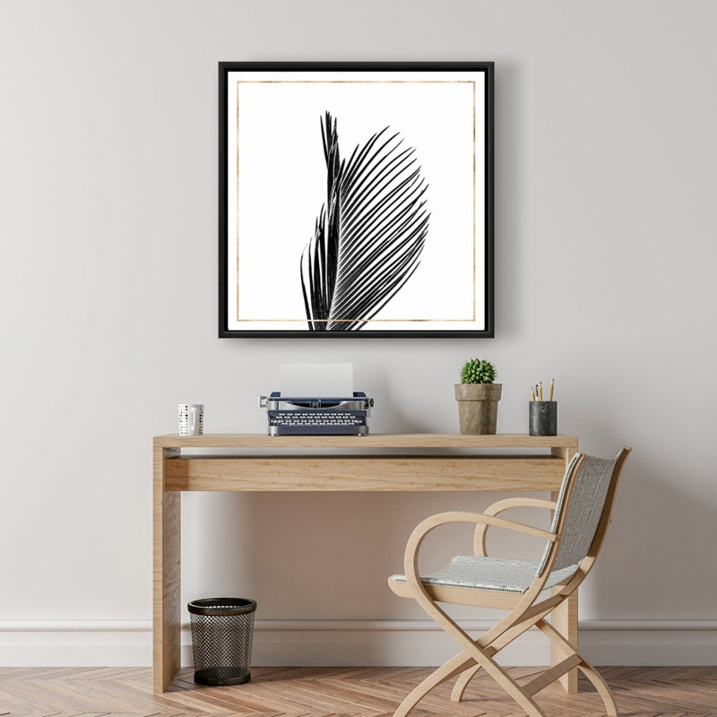 "Palmier Areca avec ligne dorée"