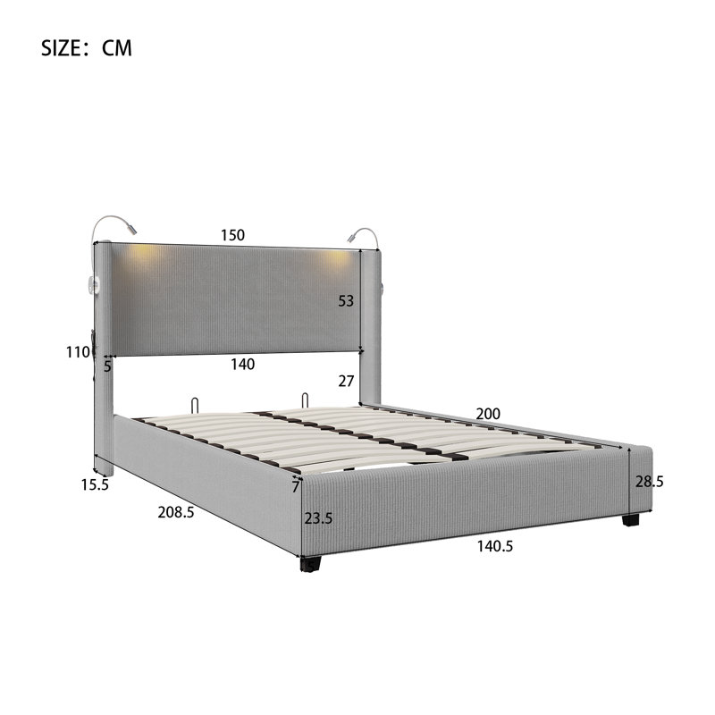 Bed, Grey
