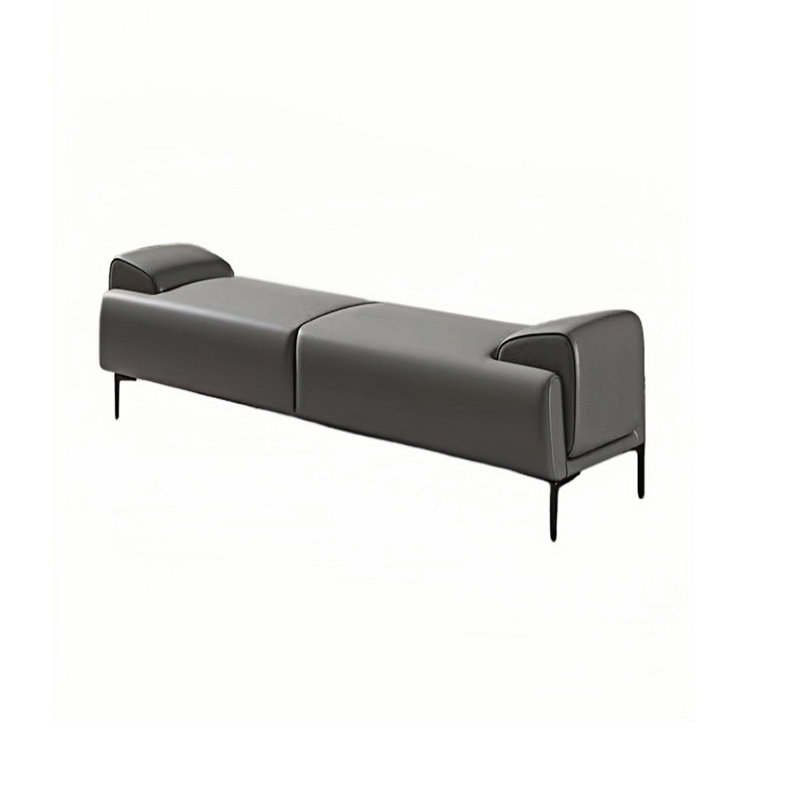 Banc rembourré Sayanna, H 17,71 po x l 59,05 po x P 17,71 po, Gris