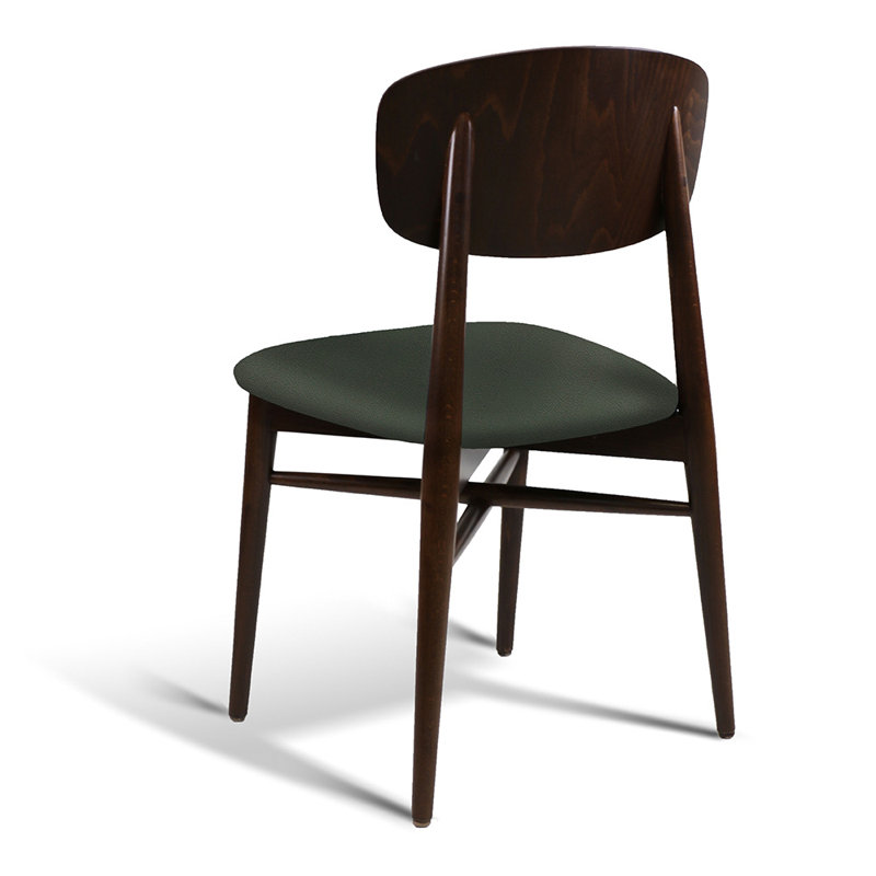 Chaise d'appoint Hagen, Vert / Brun