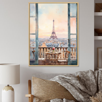 «Paris Winter Window View III - City Paris», art mural