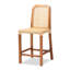 Tabouret Mid-Century moderne avec dossier arrondi et repose-pieds ergonomique