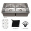 DuraSnow® ZLINE 36" Anton Undermount Double Bowl Fingerprint Resistant Stainless Steel Kitchen Sink with Bottom Grid