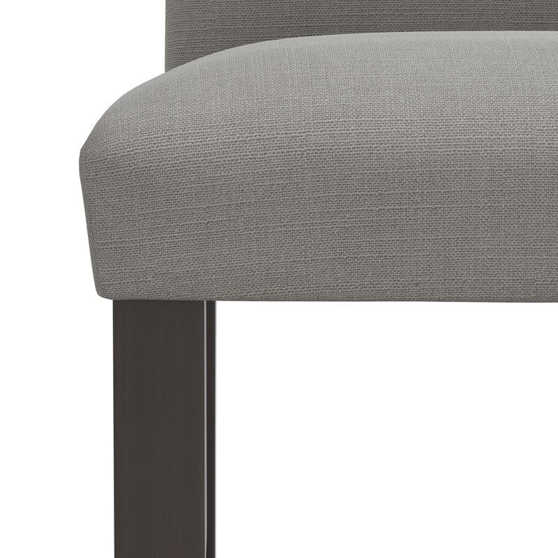 Tabouret de bar et de comptoir Hadrien, Tabouret de comptoir (siège d'une hauteur de 26 p, Lin Lin gris, Crème