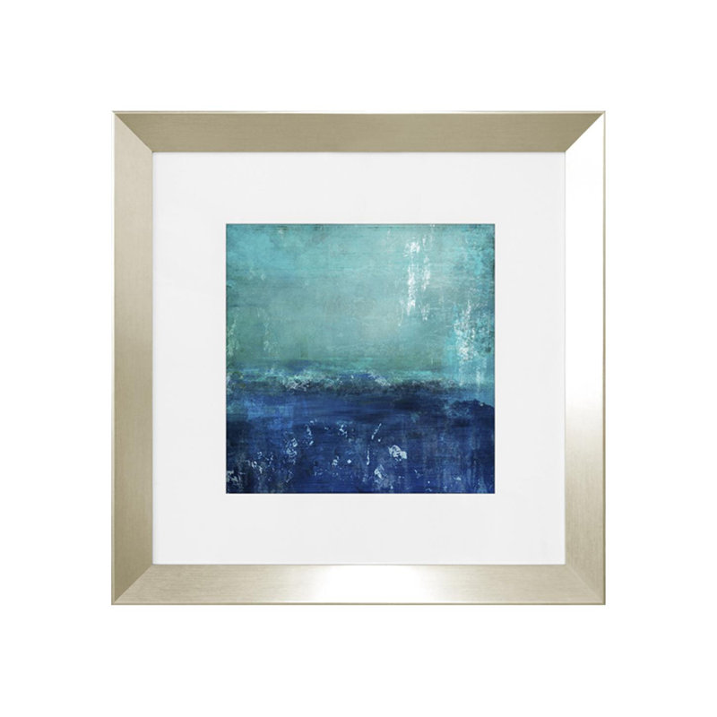Chroma Horizons IV Painting by Austin Beiv, Glass Coat, 16" H x 16" W