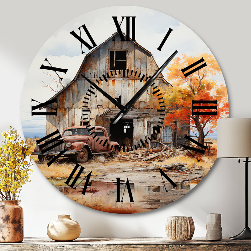 Horloge murale Barns Rustic Charm, Grand