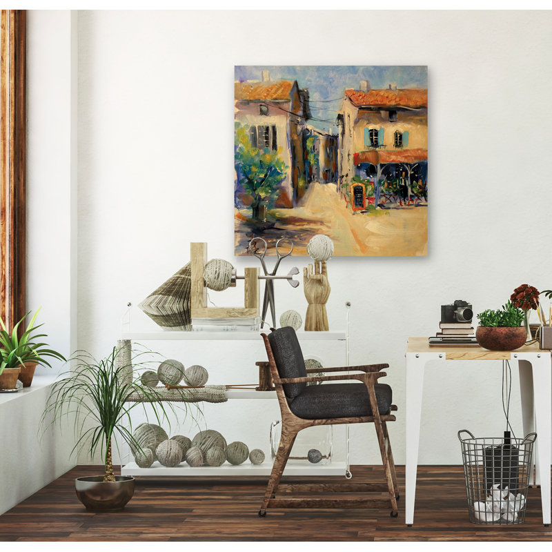 « france i », peinture, H 24 po x l 24 po x P 1,5 po, Toile tendue