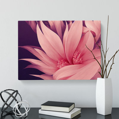 Striking Modern Flower Art - Wrapped Canvas