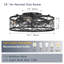 Ventilateur de plafond industriel noir de 18 pouces avec télécommande - Conception en cage rétro, moteur à courant continu silencieux et flux d'air réversible à 6 vitesses pour la chambre à coucher et le salon-121466345