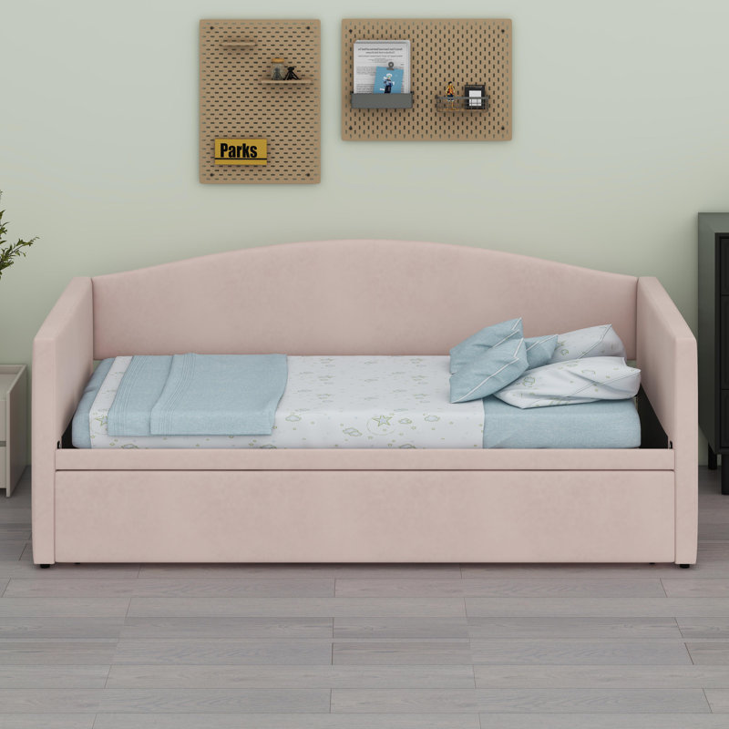 Lit de jour avec couchette extensible, Rose