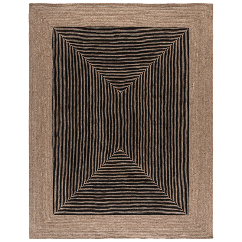 Copeland Hand Woven 0.6 Wool, 0.4 Cotton Geometric Rug, Rectangle 8' x 10'