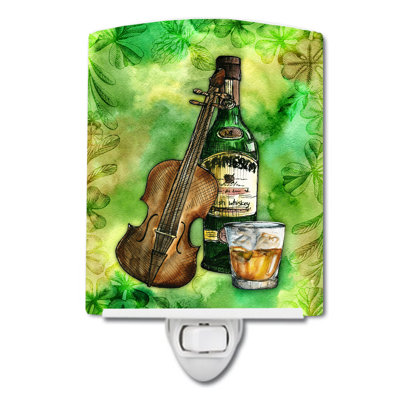 Irish Whiskey and Music Ceramic Night Light